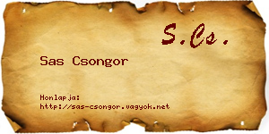 Sas Csongor névjegykártya
